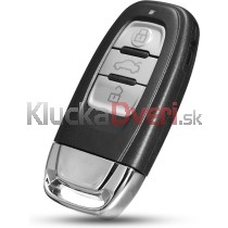 Obal kľúča, holokľúč, trojtlačítkový  pre Audi Q5, chróm