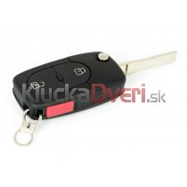 Obal kľúča, holokľúč, dvojtlačítkový  pre Audi A3