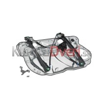 Mechanizmus sťahovania okien VW Polo IV 01-09, predný, pravý, s plechom
