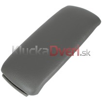 Vrch lakťovej opierky Audi A4 B6 kompletný, sivý, tenké pánty Ekokoža