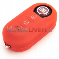 Silikonový obal, púzdro kľúča, červený pre Fiat Punto
