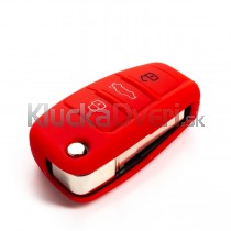 Silikonový obal, púzdro kľúča, červený pre Audi Q7
