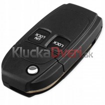 Obal kľúča, holokľúč pre Volvo S40, 2-tlačítkový, čierny
