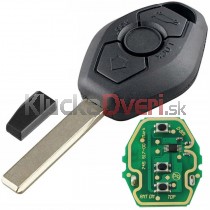 Obal kľúča, holokľúč pre BMW rad X5 E53, 3-tlačítkový, s elektronikou