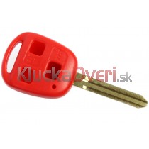 Obal kľúča, holokľúč, autokľúč pre Toyota Auris, trojtlačítkový červený
