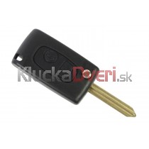 Obal kľúča, holokľúč pre Citroen C3, 2-tlačítkový