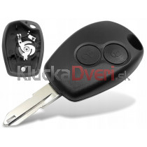 Obal kľúča, holokľúč pre Dacia Lodgy, 2-tlačítkový, čierny