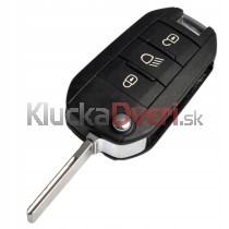 Obal kľúča, holokľúč pre Peugeot 308, 3-tlačítkový, s elektronikou