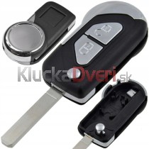 Obal kľúča, holokľúč pre Citroen DS3, dvojtlačítkový 09-16