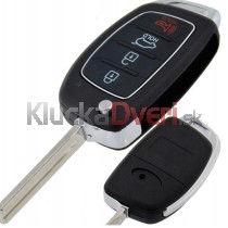 Obal kľúča, holokľúč pre Hyundai I10, I20, IX20, I40, štvortlačítkový