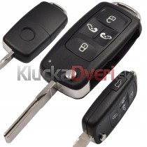 Obal kľúča, holokľúč pre VW T5, T6, Multivan 5-tlačítkový, čierny