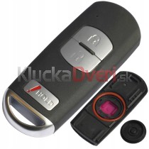 Obal kľúča, holokľúč pre Mazda 3, 6, CX-5 3-tlačítkový, čierny