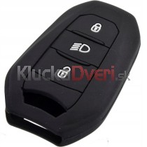 Silikonový obal, púzdro kľúča, čierny pre Citroen C3, Spacetourer, C4, DS5