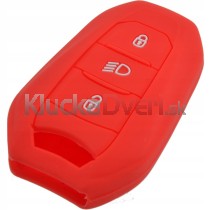 Silikonový obal, púzdro kľúča, červený pre Peugeot 508, 3008, 5008