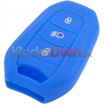 Silikonový obal, púzdro kľúča, modrý pre Citroen C3, Spacetourer, C4, DS5