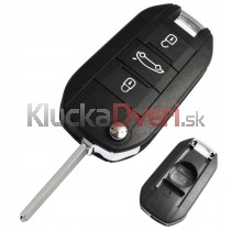 Obal kľúča, holokľúč pre Peugeot 508 3-tlačítkový