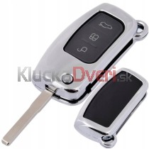 Obal kľúča, holokľúč pre Ford Focus, Galaxy, Fiesta, S-MAX, C-MAX, B-MAX  trojtlačítkový 05-12