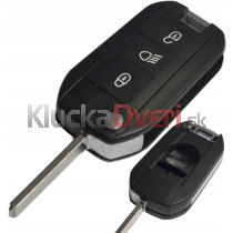 Obal kľúča, holokľúč pre Peugeot, 3-tlačidla