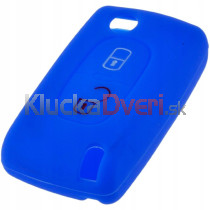 Silikonový obal, púzdro kľúča, modrý pre Peugeot