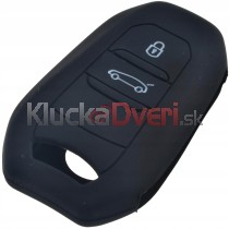 Silikonový obal, puzdro kľúča pre Peugeot 308 508 3008 5008 čierny