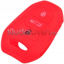Silikonový obal, puzdro kľúča pre Peugeot 308 508 3008 5008 červený