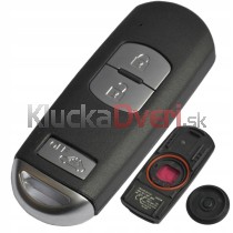 Obal kľúča, holokľúč pre Mazda 3 Mazda 6 Mazda CX-5 trojtlačítkový, čierny