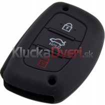 Silikonový obal, púzdro kľúča, čierny pre Hyundai Tucson I20 I40 IX35 3-tlačidla
