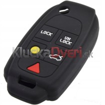 Silikonový obal, puzdro kľúča pre Volvo XC70 XC90 V70 V50 S80 S60 S40 C30 C70 čierny