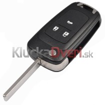 Obal kľúča, holokľúč pre Chevrolet Cruze Orlando Trax 3-tlačítkový, s elektronikou