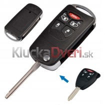Obal kľúča, holokľúč pre Jeep 5-tlačidla Hrot: CY24
