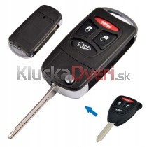 Obal kľúča, holokľúč pre Jeep, 4-tlačidla Hrot: CY24