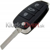 Obal kľúča, holokľúč pre Audi A3 S3 3-tlačítkový, čierny s elektronikou 12-17