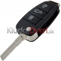 Obal kľúča, holokľúč pre Audi, 3-tlačítkový, čierny s elektronikou 04-12