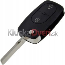 Obal kľúča, holokľúč pre Audi, 2-tlačítkový, čierny s elektronikou 96-98