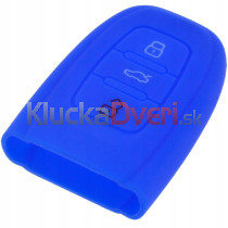 Silikonový obal, púzdro kľúča, modrý Audi 