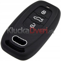Silikonový obal, púzdro kľúča, pre Audi čierny