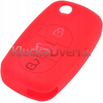 Silikonový obal, púzdro kľúča, červený Audi A2 A3 A4 A6 A8 TT