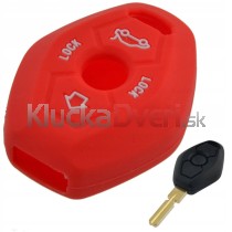 Silikonový obal, púzdro kľúča, BMW rad 3, 5, 7, X3, X5 červený