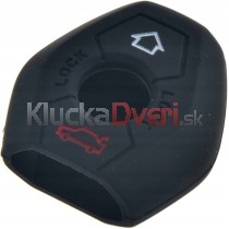 Silikonový obal, púzdro kľúča, BMW rad 3, 5, 7, X3, X5 čierny