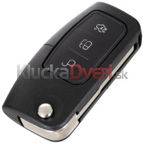 Obal kľúča, holokľúč pre Ford C-Max, Fiesta, Focus II, Fusion, Galaxy, 3-tlačítkový 