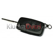 Obal kľúča, holokľúč pre Audi Q3 trojtlačítkový vyskakovací
