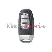 Obal kľúča, holokľúč, trojtlačítkový  pre Audi Q5, chróm a