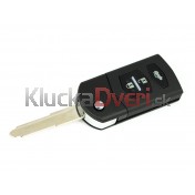 Obal kľúča, holokľúč pre Mazda 3, trojtlačítkový