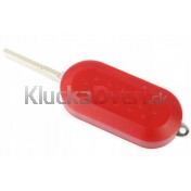 Obal kľúča, holokľúč pre Fiat Brava, trojtlačítkový, červený a