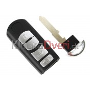 Obal kľúča, holokľúč pre Mazda 2, 4 tlačítkový c