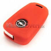 Silikonový obal, púzdro kľúča, červený pre Opel Insignia 3-tlačidlový a