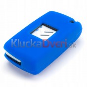 Silikonový obal, púzdro kľúča, modrý pre Citroen C3 a