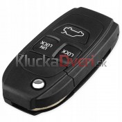 Obal kľúča, holokľúč pre Volvo S40, 3-tlačítkový, čierny