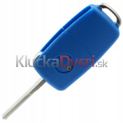 Obal kľúča, holokľúč pre VW Bora, trojtlačítkový, modrý b