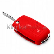 Silikonový obal, púzdro kľúča, červený VW Tiguan 07-18 a